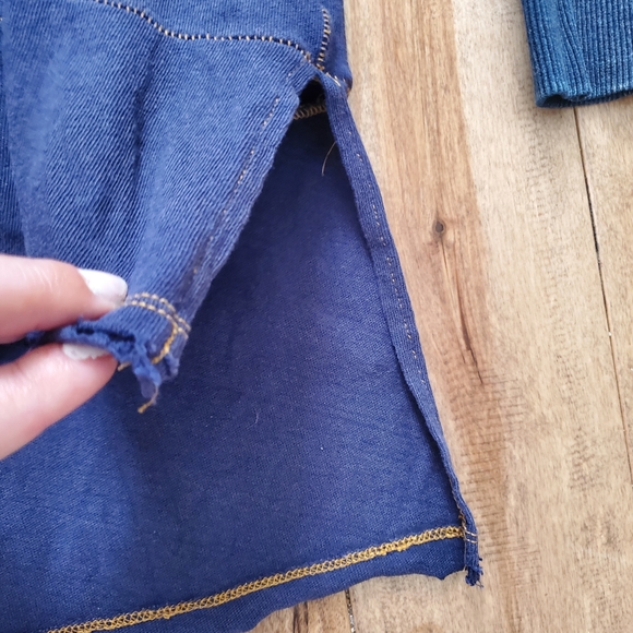 Free people boho cotton long sleeve stretchy Dress WOMEN'S Sz L - Picture 10 of 11